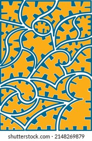 Vectoral editable abstract pattern and ornament.