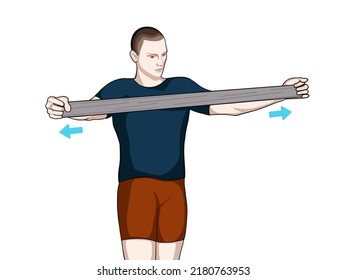 Ilustración del ejercicio vectoral para dolor de codo (articulación codo). Ejercicio 3