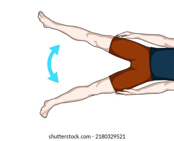 Vectoral exercise illustration for hip pain (hip joint). Exercise 19