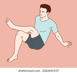 Vectoral exercise illustration for hip pain (hip joint). Exercise 13