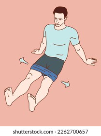 Vectoral exercise illustration for hip pain (hip joint). Exercise 14