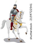 Vectoral illustration of Sultan Mehmed the Conqueror (Fatih Sultan Mehmed). Sultan Mehmed II was the Ottoman Sultan who conquered IstanbulConstantinople.  Isolated in white background. 