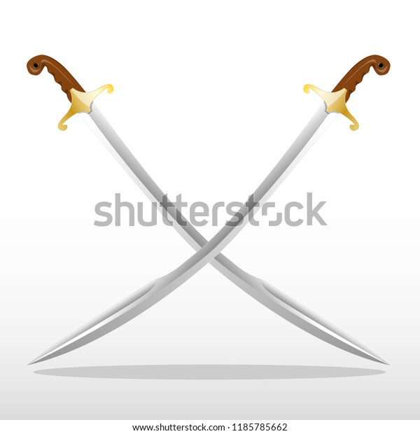 Vectoral Ottoman Turkish Sword Almost Classic Stok Vektör (Telifsiz