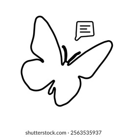 Vector-based butterfly silhouettes as designs for logos, tattoos, or coloring, showcasing detailed outlines creatively.
