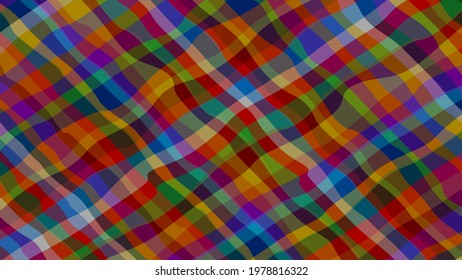 Vector-based, colored texture consisting of smoothed, translucent, deformed ribbons.