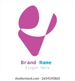 Logotipo abstrato moderno baseado em vetor com um esquema de cores roxo e azul vibrante. Este design de identidade de marca criativa é perfeito para start-ups, empresas de tecnologia, empresas de desenvolvimento de aplicativos, marketing.