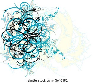 -vector-blue floral