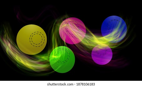 Vector,Circle geometric background Trendy gradient shapes composition,Perfect For Simple Brochure Etc