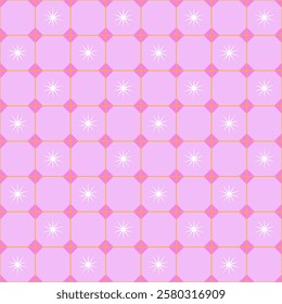 vector,Dark pink squares with gold grid lines running through them, and some of the squares have stars.