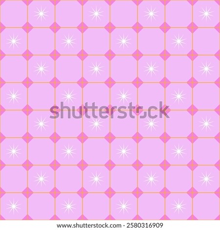 vector,Dark pink squares with gold grid lines running through them, and some of the squares have stars.