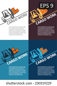 Vectordelivery of cargo global transportation concept illustration collection