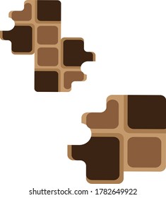 Vectordesign of a wafer bisciut logo