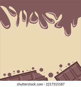 vector,design,icon,elements,cartoon,logo,illustration of a brown background with additional chocolate bars underneath and light and shadow effects.poster,brochure,poster,banner,png,flayr,promotion