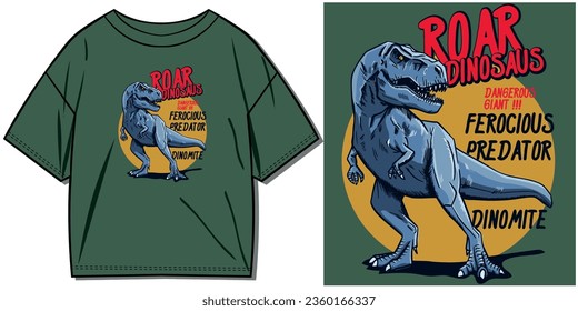 vectordinosaur illustration for kids t shirt design