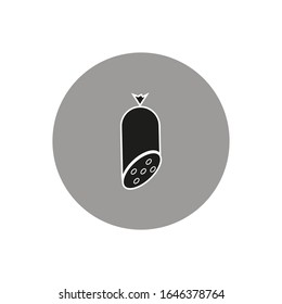 vectore icon, cut sausage on white background