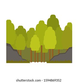 Vectore Tree and Rock Background