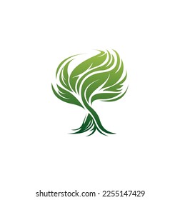 vectorel minimalist futuristic tree logo design