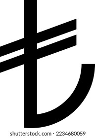 Vectorel bereitete und reinigte Version der türkischen Lira, die die Währung der türkischen Wirtschaft ist.