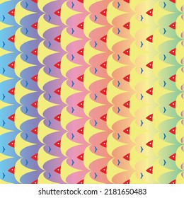 Vectorel rainbow swallows seamless pattern