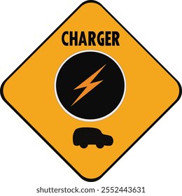 vector.electric vehicle charger icon.graphic design, electrical label