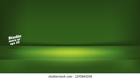 Vector,Empty neon style dark lime green color studio table room background ,product display with copy space for display of content design.Banner for advertise product on website