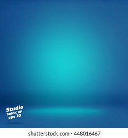 Vector,Empty vivid lighting blue studio room background ,Template mock up for display or montage of product,Business backdrop