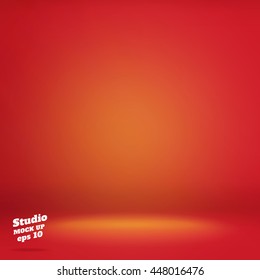 Vector,Empty vivid lighting red studio room background ,Template mock up for display or montage of product,Business backdrop