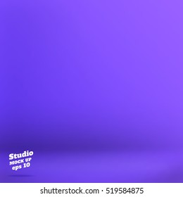 Vector,Empty Vivid Purple Color Studio Room Background ,Template Mock Up For Display Or Montage Of Product,Business Backdrop.