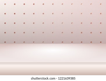 Vector,Empty vivid white studio table room background ,product display with copy space for display of content design.