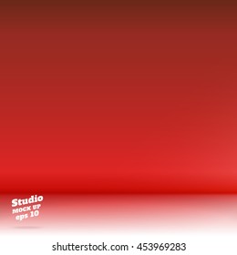Vector,Empty white floor gradient to vivid red studio room background ,Template mock up for display or montage of product,Business backdrop.