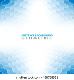 Vector.Geometric design background.Hexagon blue.Design template