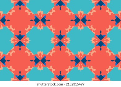 VECTOR.geometric seamless pattern. Hand drawn watercolor ornament. Appealing repeating design. Breathtaking fabric cloth, swimwear design, wallpaper wrapping.