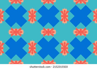 VECTOR.geometric seamless pattern. Hand drawn watercolor ornament. Appealing repeating design. Breathtaking fabric cloth, swimwear design, wallpaper wrapping.