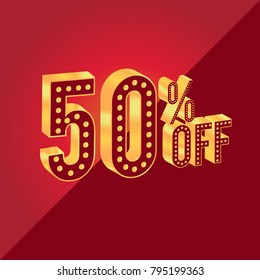 Vector-Gold Discount banner Template
