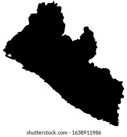 Vector-graphic illustration of liberia. Isolated on white background