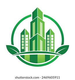 vector-green-building-logo-template, this is a editable file.