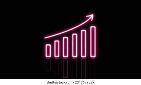 vector-growing Diagram. The arrow graph is going up. Futuristic raise arrow chart digital transformation abstract technology background Vector illustration