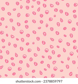 Vector.Grunge texture.Doodle.Seamless.Pattern.Sloppy circles, polka dot dot brush, liner, pattern. Monochrome Scandinavian backgrounds of simple primitive with dots for print textile design; EPS 10