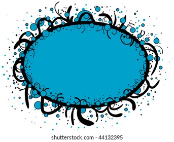 Vectorial background in blue and black tones