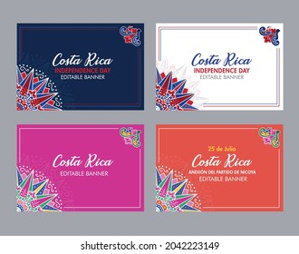 VECTORIAL BANNERS. Costa Rica Independence Day, Annexation of the Nicoya Party, Anexion al Partido de Nicoya, national celebrations, civic holidays, cultural events, Ox cart designs, carreta tipica