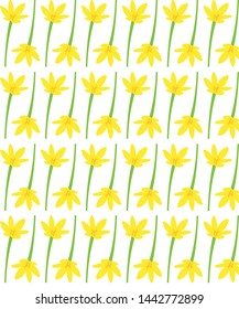 Vectorial, beautiful yellow flowers use as wallpaper