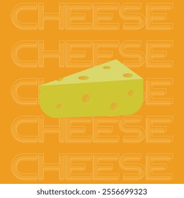 vectorial cartoon like cheese illustration