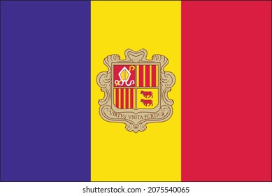 vectorial and clean background flag of andorra