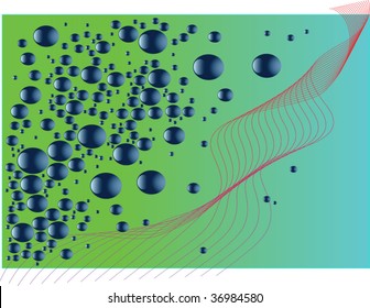 Vectorial composition  on a colourful background