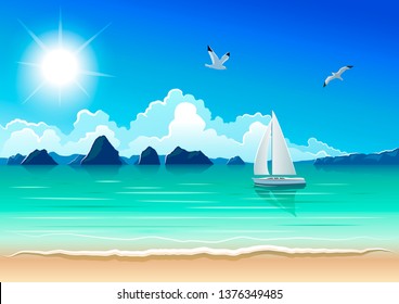 Vectorial composition of sunny day on rest