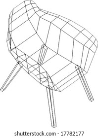 Vectorial drawing of a chair