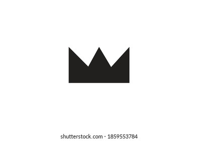 Vectorial drawing depicting a minimalistic black crown over a white background