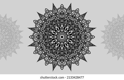 Vectorial drawing pattern: Mandala An illustration of a snowflake