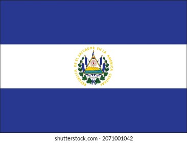 vectorial el salvador flag with clean background