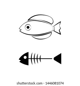 Vectorial fish prepared on illustration isolated white background